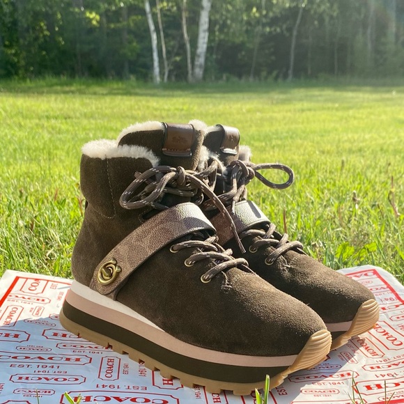 NWOB COACH G4310 CITY HIKER BOOTIES IN FATIGUE - Picture 8 of 16